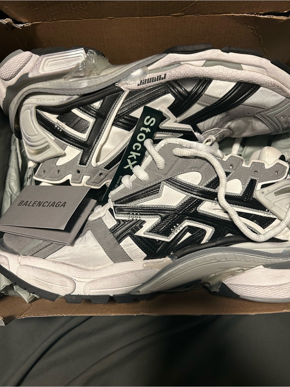 Balenciaga Multi-Panel Sneakers - White, Black, Gray